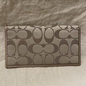 Coach signature canvas checkbook holder | Signature Jacquard Canvas